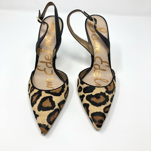 Sam Edelman Shoes - Sam Edelman Fur Slingback Heels Size: 7